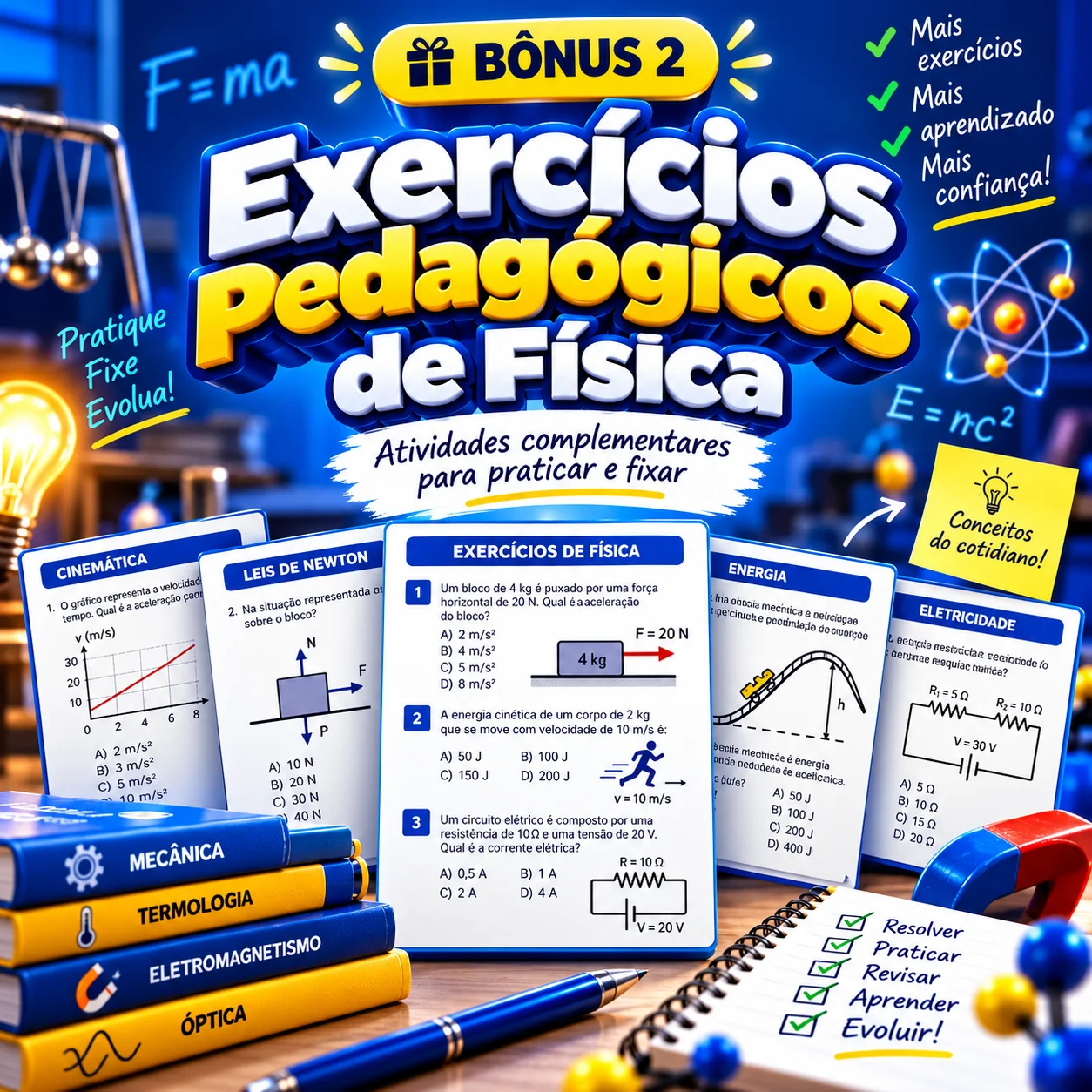 Folhas de exercícios de Física
